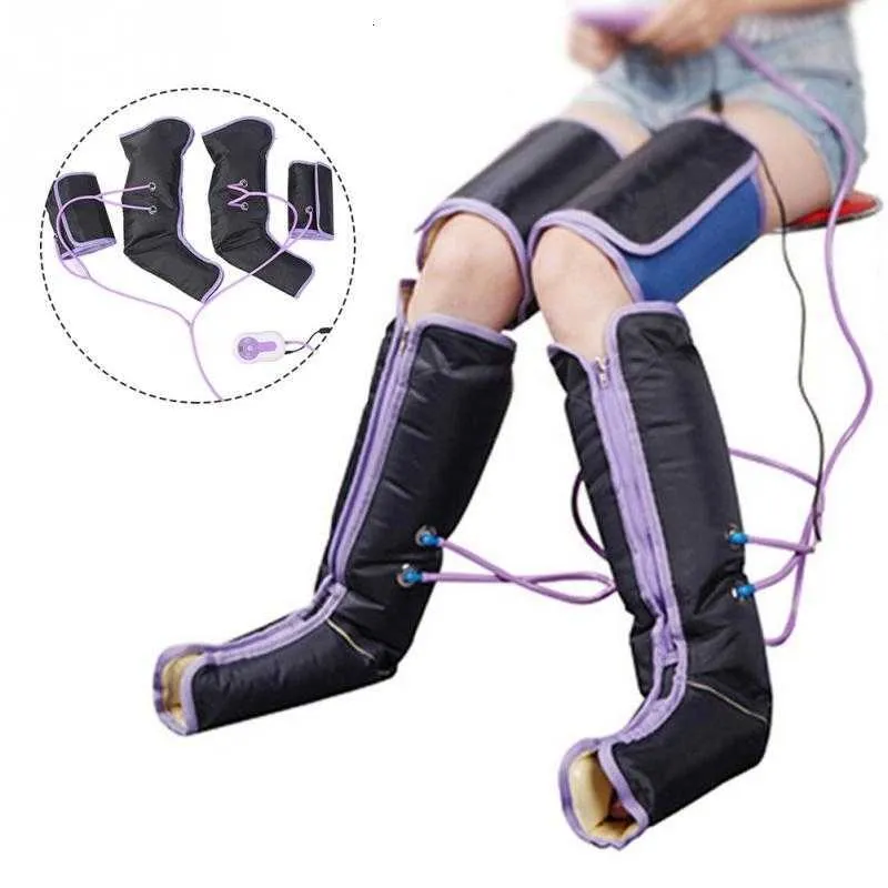 Air Compression Ben Massager Elektriska Cirkulation Ben Wraps för Body Foot Ankles Calf T191101