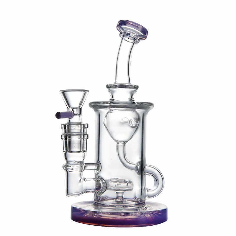 Heady Glass Hookahs Showerhead Percolator Per Glass Bongs 14mm Female Joint Recycler Water Pipes Klein Torus With Bowl Oil Dab Rigs