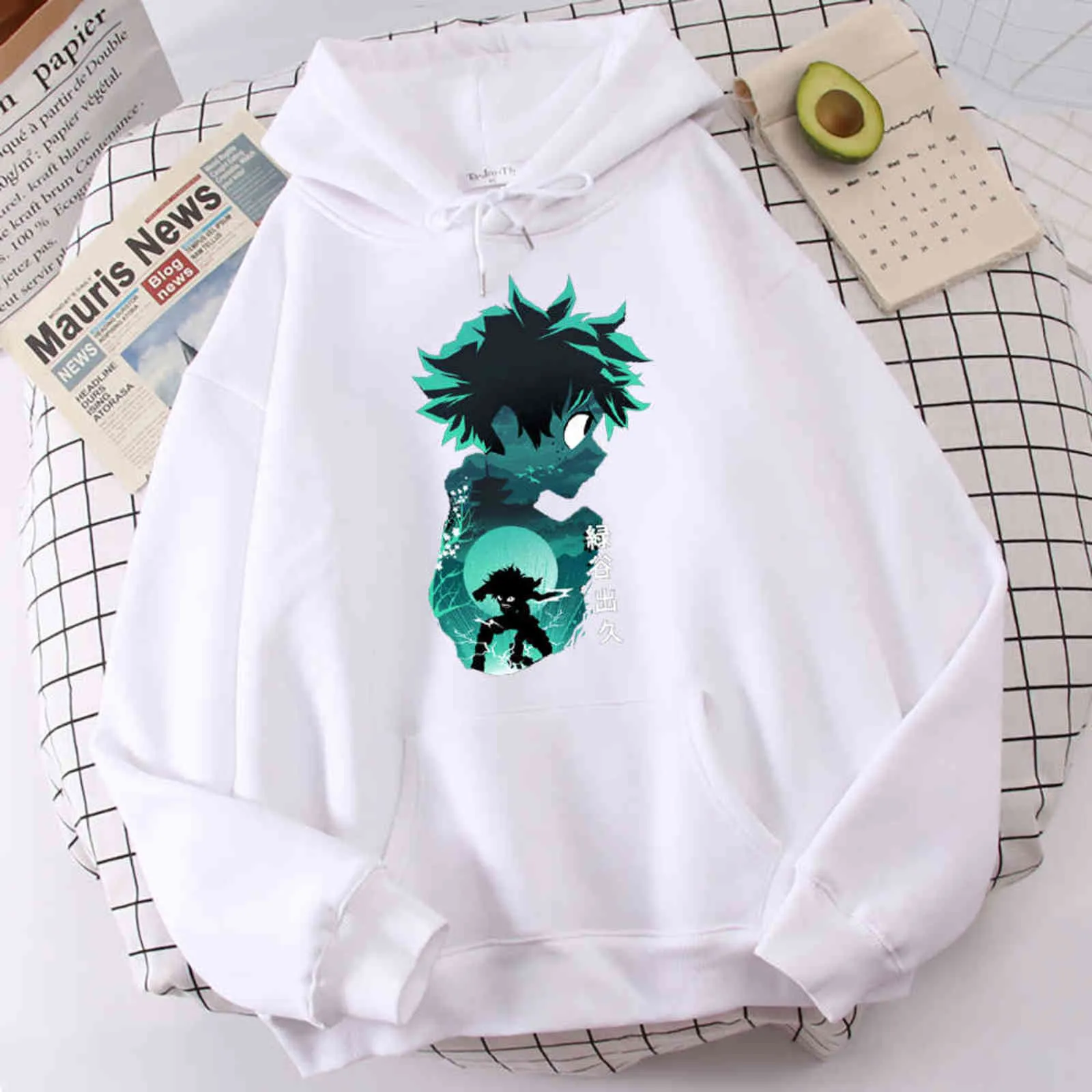 My Hero Academia Anime Hoodies Män Streetwear Hip Hop Sweatshirt Unisex Fashion Loose Oversize Hoodies Högkvalitativa Toppar Y211122