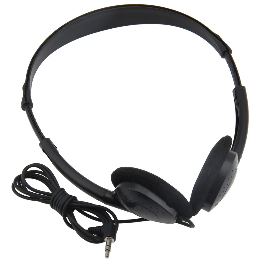 Wired Headphon Bass Headset Stereo hörlurar Justerbar 3.5mm Aux för telefon MP3 PC School Kids Adults Students hörlurar