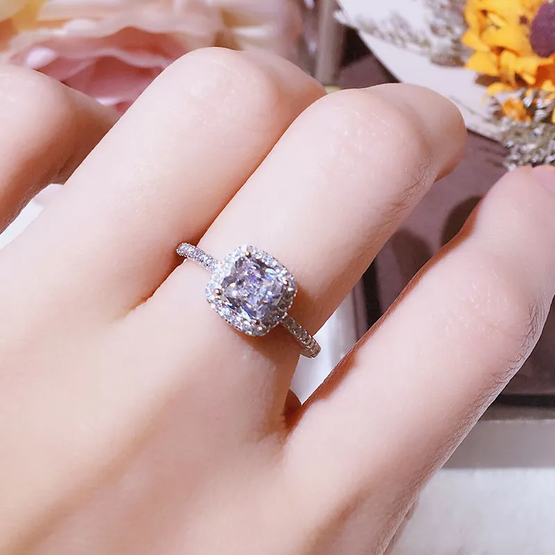 Обещание кольцо стерлингового серебра 925 съедобное кольца для женщин