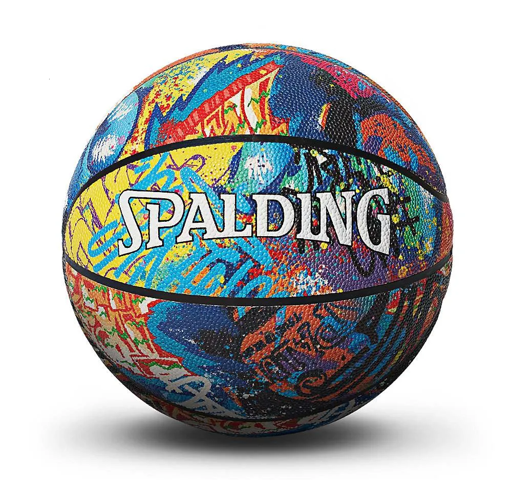 Spalding 24k Black Mamba Merch Basketball Ball Screwl Pattern Commemorative Edition PU SPEL STORLEK 7 med Box Alla hjärtans dag födelsedagspresent