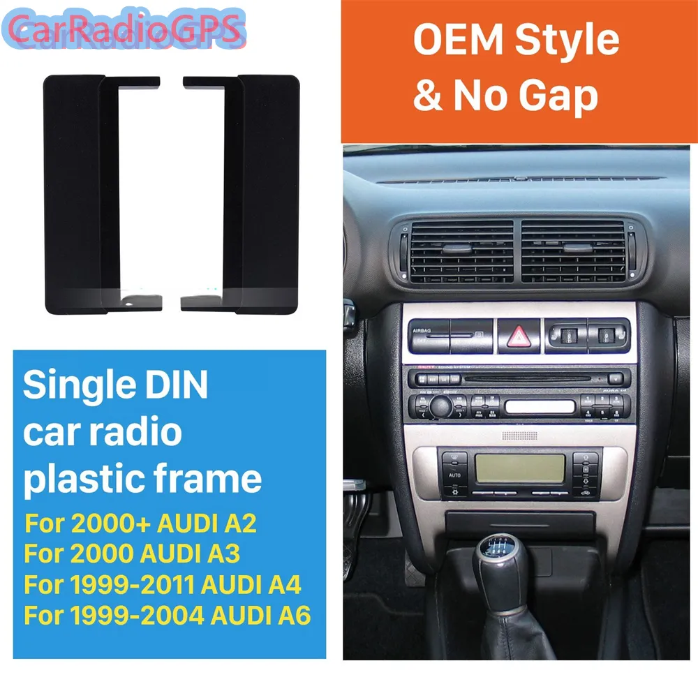 Kit d'installation de panneau de cadre de fascia d'autoradio pour 2000+ AUDI A2/2000 A3/ 1999-2011 AUDI A4/1999-2004 A6