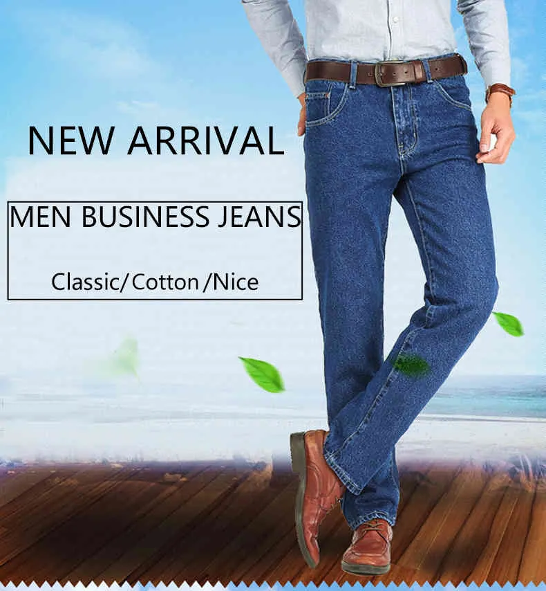 Pantalones vaqueros de negocios para hombre, Jeans elásticos