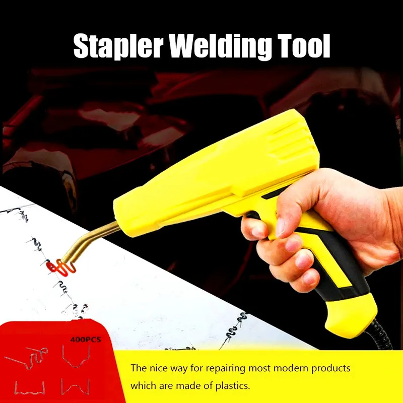 Новые 100W Handy Plastics Welders Garage Tools Hot Striplers Staple PVC Ремонт машины Автомобиль Бампер Ремонт Степлера Сварочный инструмент