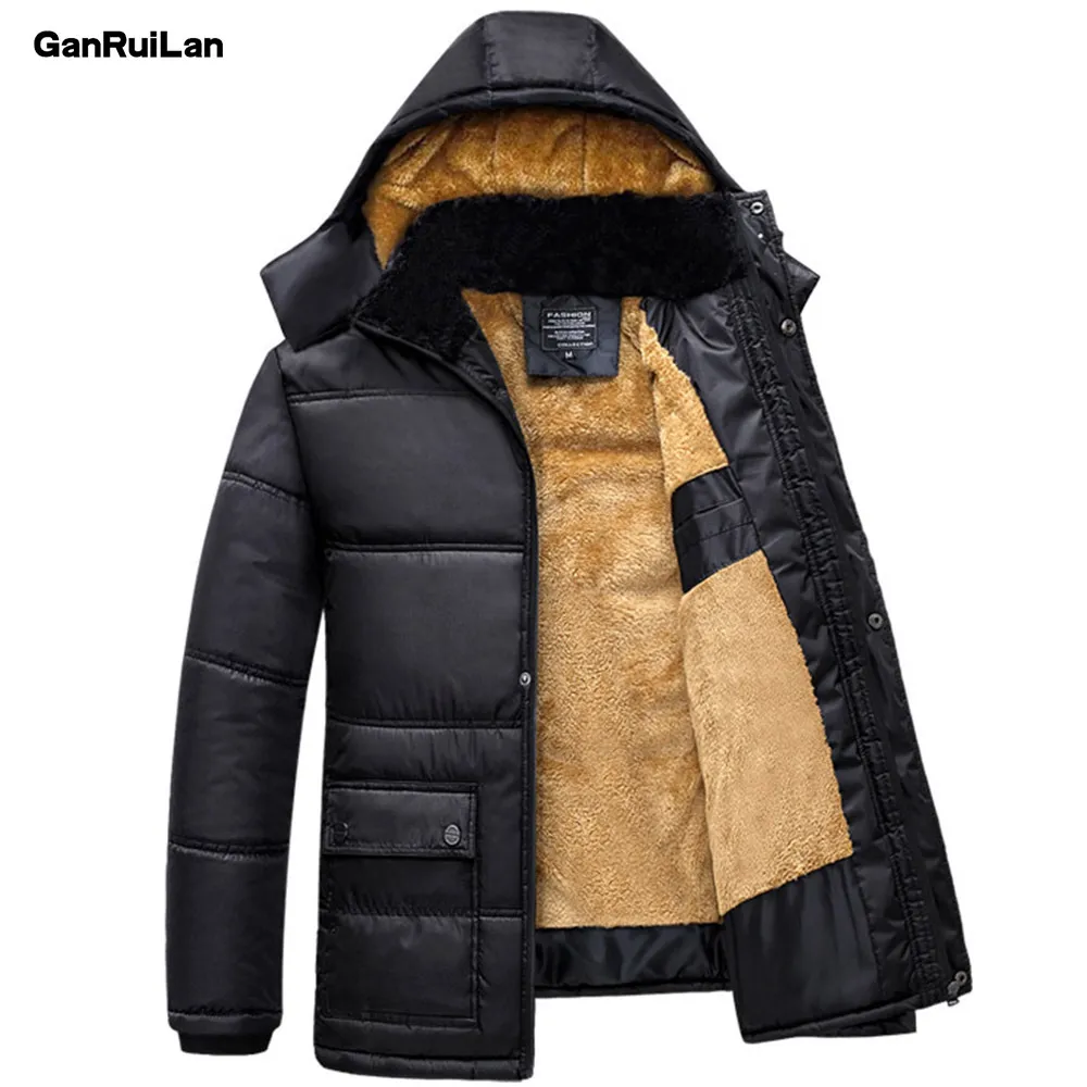 Мужчины зимние куртки Parkas снежные пальто меховые капюшоны мужские теплые пальто пальто топы водонепроницаемый Windreak Eartwear бренд одежда JK18046 210518