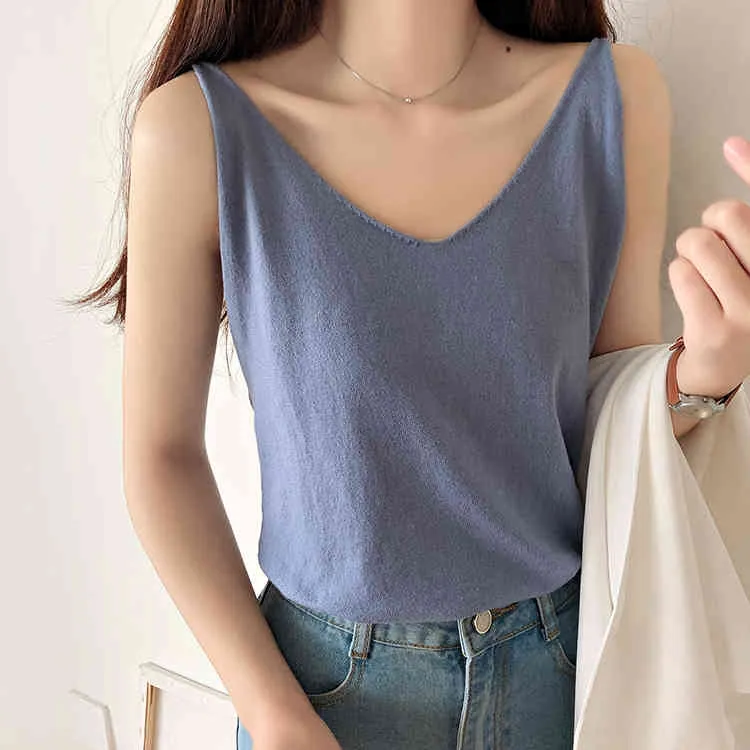 Mode Kvinnor Sommar Casual Cami Kvinna Sexig Camisole Tank Top Tees Elegant T-shirt Toppar Sweet Tshirt Undershirt 210514