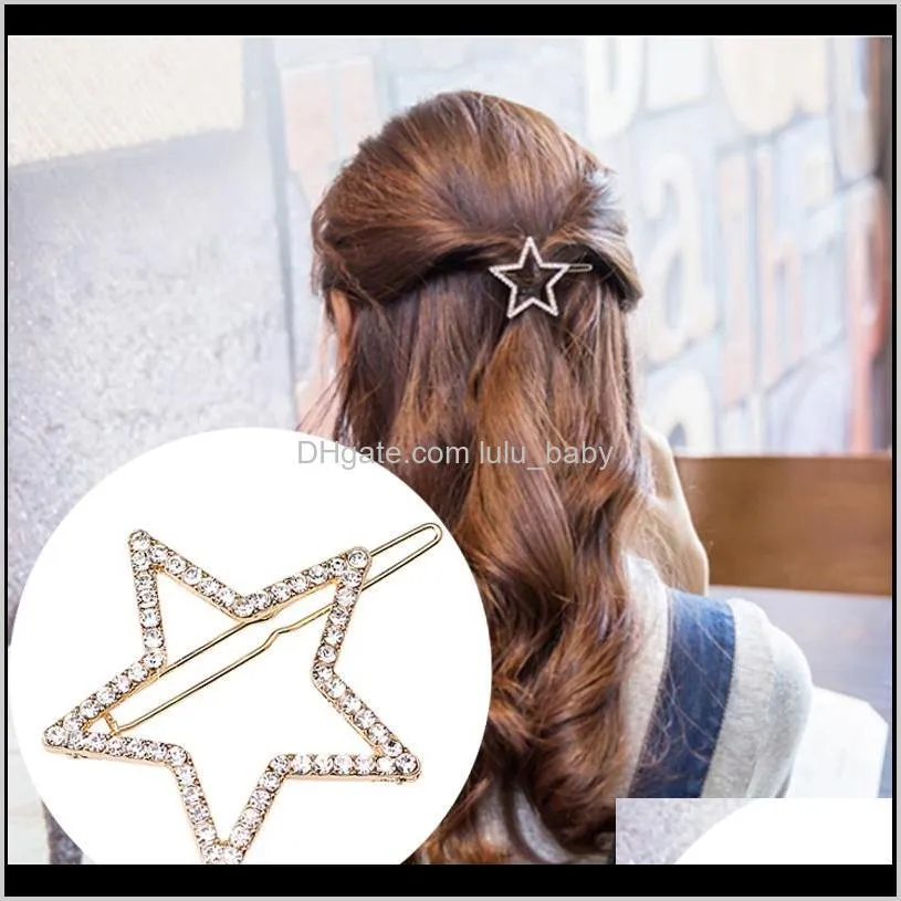 round elegant luxury rhinestone charm hair accessories twinkling hair clip bridal crystal hairpin hairwear