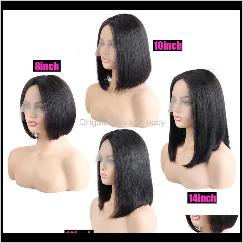 t lace short bob wig 8-14inch straight human hair wigs brazilian virgin human hair lace front wigs swiss lace frontal wig