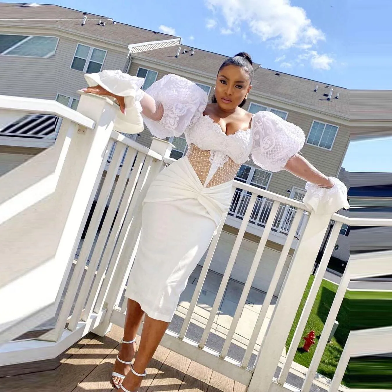 shop elegant white dresses Classy Long Chic White Sleeveless Prom Dresses Long Slit Online