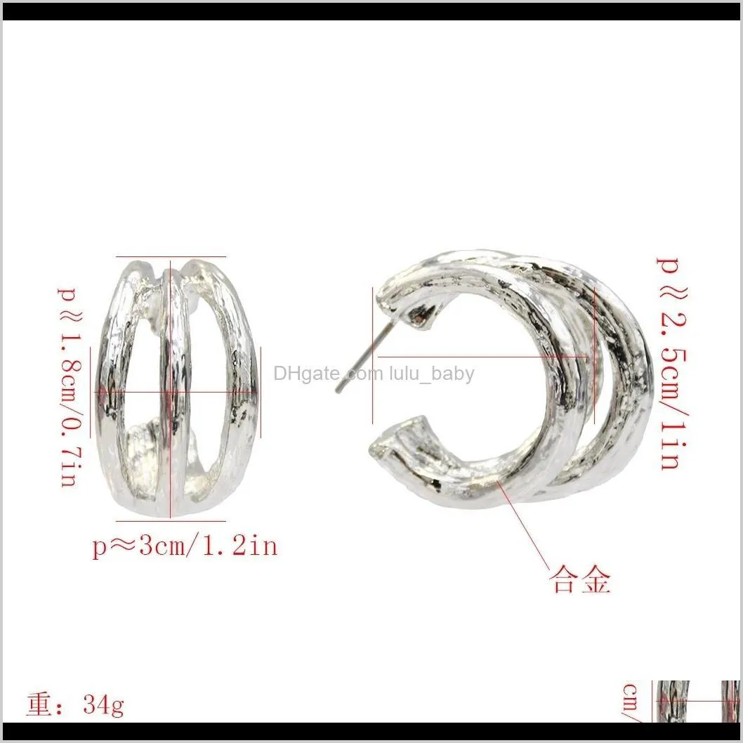 fashion korean gold silver circles hoop earrings for women bijoux jewelry women jewelry gif