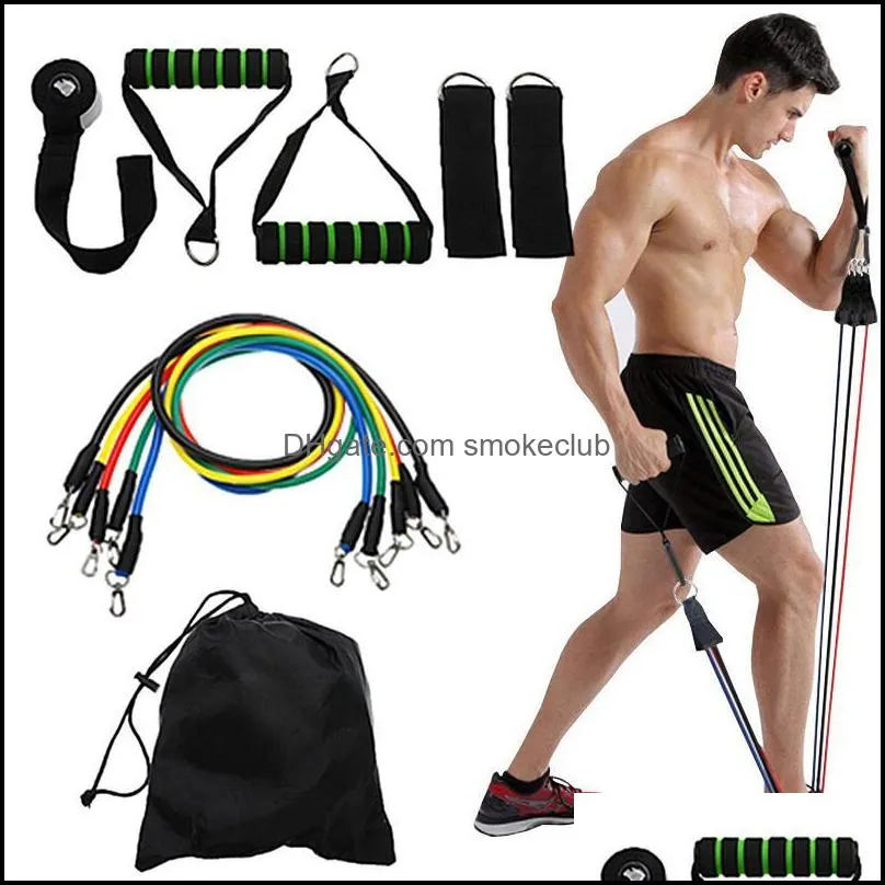 Resistance Bands Fitness Set Yoga Exercise Rubber Tubes Band Stretch Workout Expander Pull Rope Home Gym Equipment