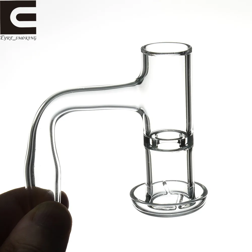 New Fully Weld 20mm Terp Vacuum Quartz Banger Smoking Accessories 10mm 14mm 19mm Male female with Beveled Edge Through Tube for Dab Rig Hookah