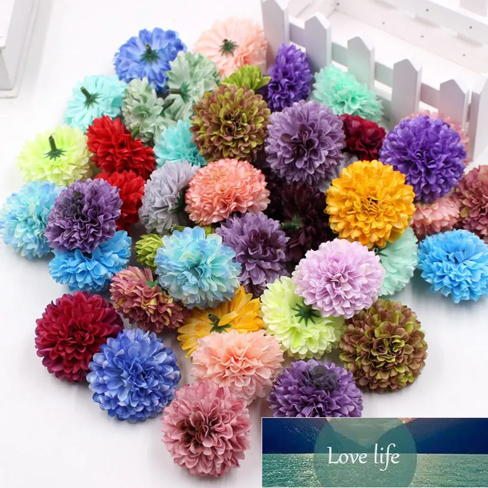 50 pezzi/set testa di fiori di seta artificiale fai da te scrapbooking decorazione floreale per la casa decorazione della festa nuziale falso