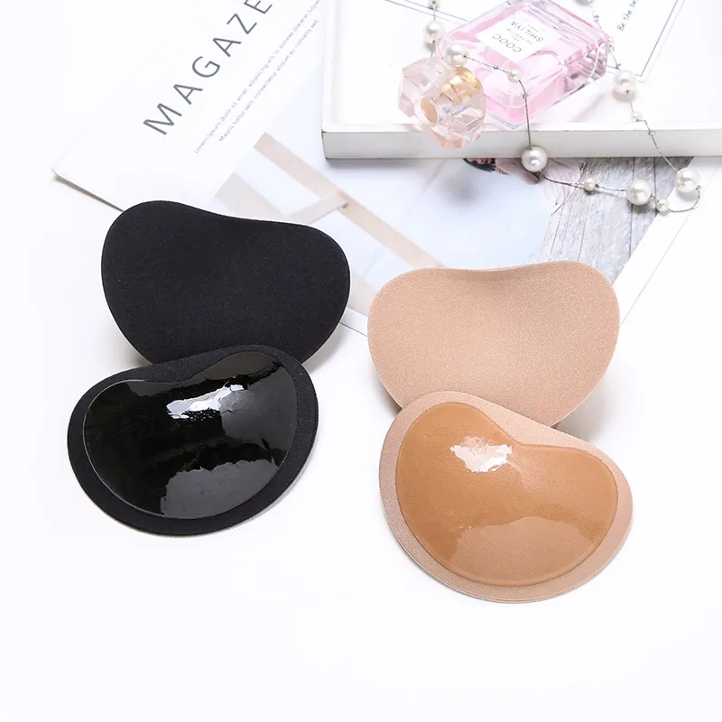 1 pair Silicone Bra Inserts Self-Adhesive Bra Pads Inserts Removable Sticky  Breast Enhancer Pads Breast Lifter For Women