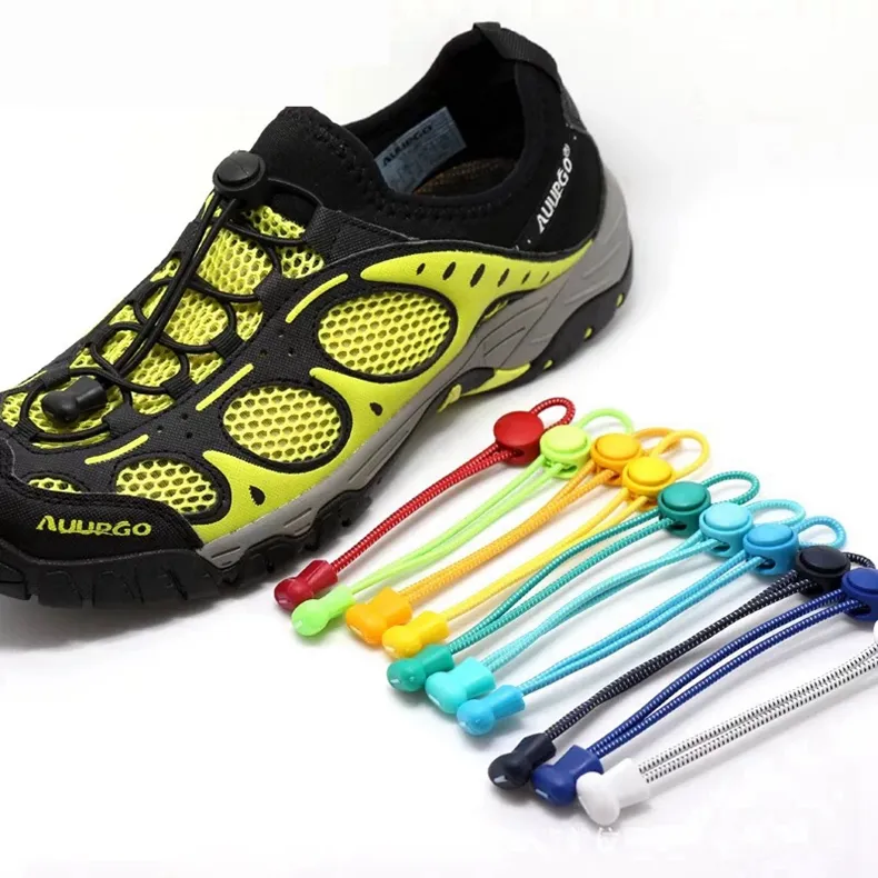 Elastic Self-Locking Shoelaces Elastic No-tie Shoestrings for Running Jogging Triathlon Sports Fitness Training