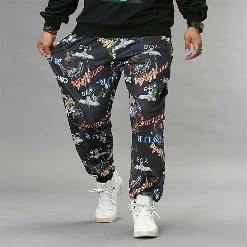 Hiphop Lange Hosen Männer Streetwear Lose Jogger Mode Drucken Jogginghose Gym Sport pantalones Plus Größe 6XL 7XL 8XL 211021