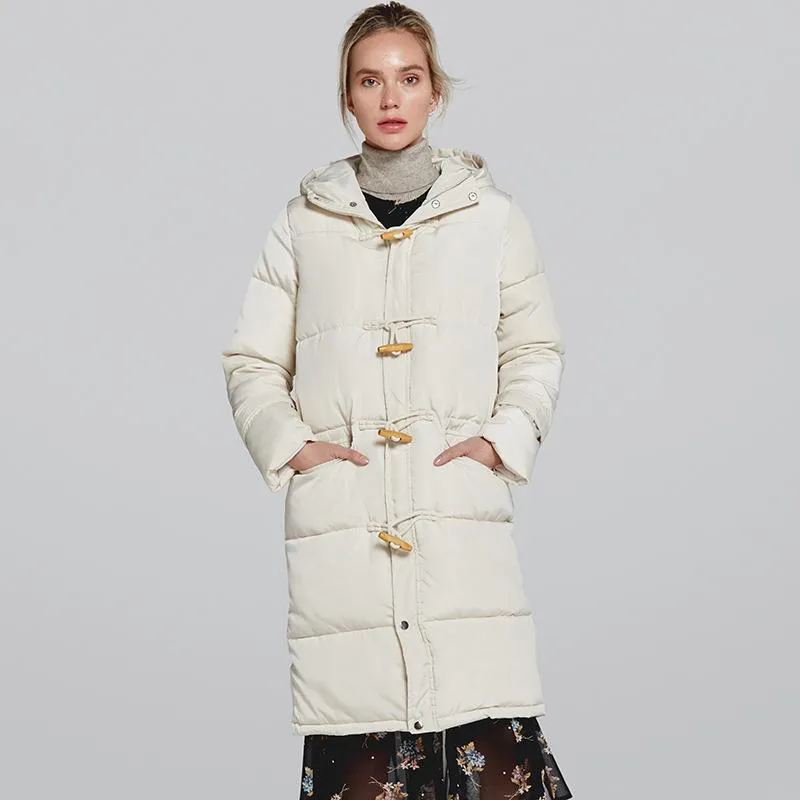 Kvinnors Trench Coats Women Winter Jacket Ladies Coat Hooded Warm Plus Storlek Höst 9WT018