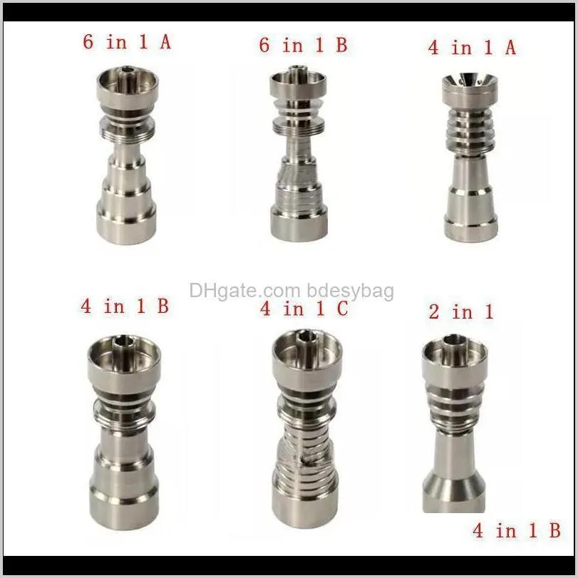 Andere handgereedschap Home Gardentanium 10mm14mm19mm Joint 2 4 6 in 1 Domeless Titanium Nail voor mannelijke en vrouwelijke druppelafgifte 2021 LCB31