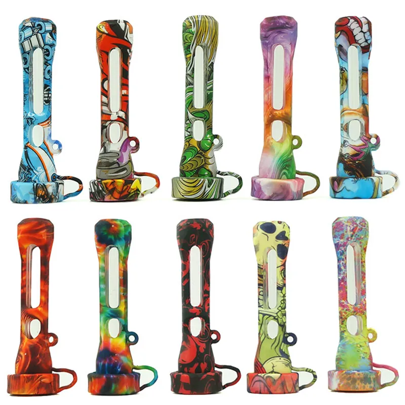 Kits en gros de silicone NC Collecteurs de nectar Pipes à fumer multi-fonctions avec pointe de quartz et boîte de cire d'huile concentrée Pipe à main