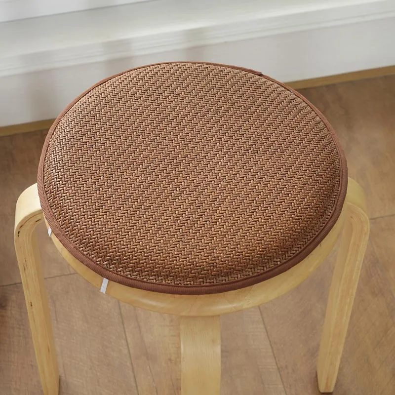 Round Cloth Tie-on Seat Cushion Home Decoration Foam Chair Office Pad Sit Textile Circular Non-Slip Cushion/Decorative Pillow