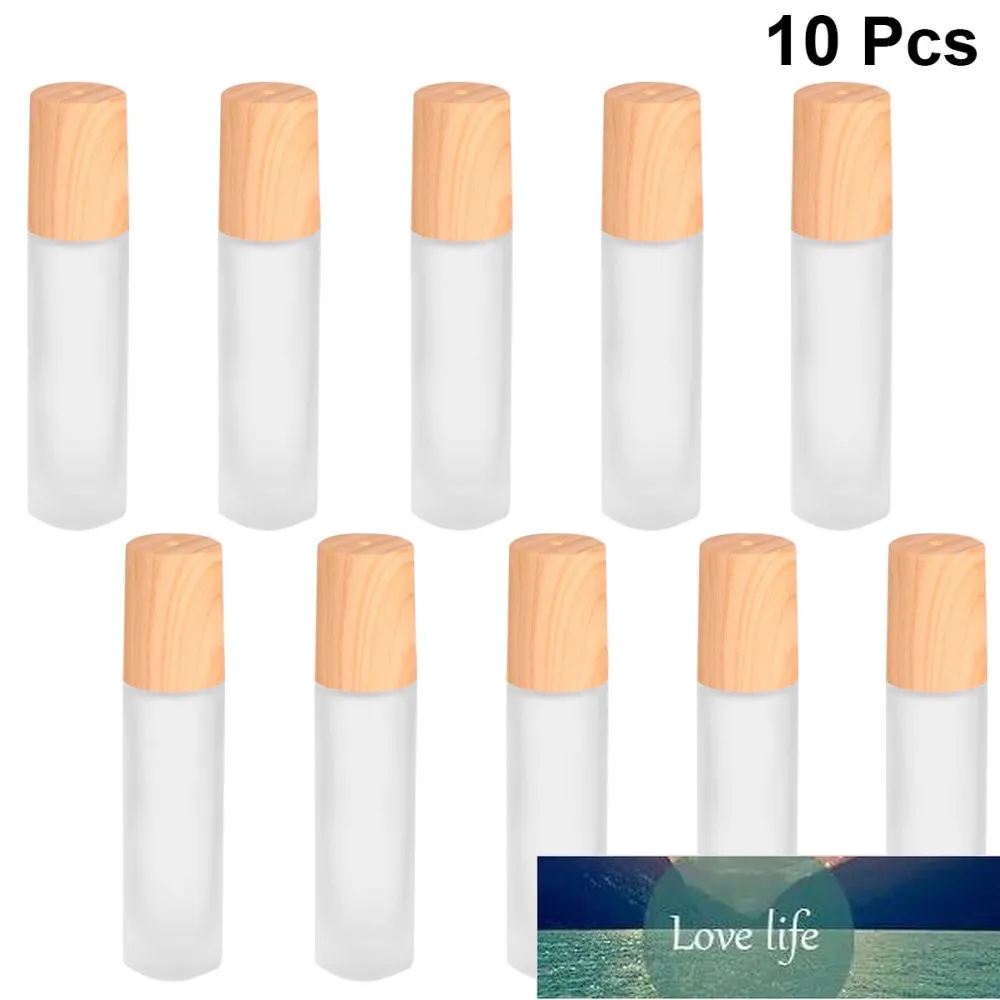 10pcs/LOT 10ml Essential Oil Roller Bottle Empty Glass Bottle with Rolling Bead for Smear Sample Factory price expert design Quality Latest Style Original Status