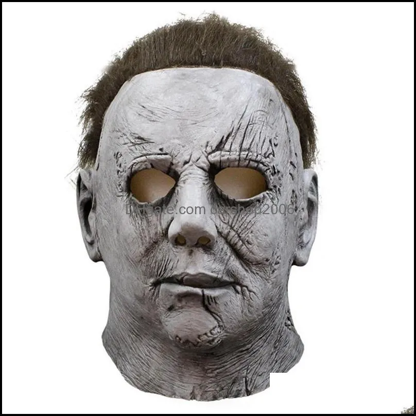 Party Masks Cosmask Halloween Michael Myers Mask Trick Or Treat Studio Mike Mel White Full Head Latex