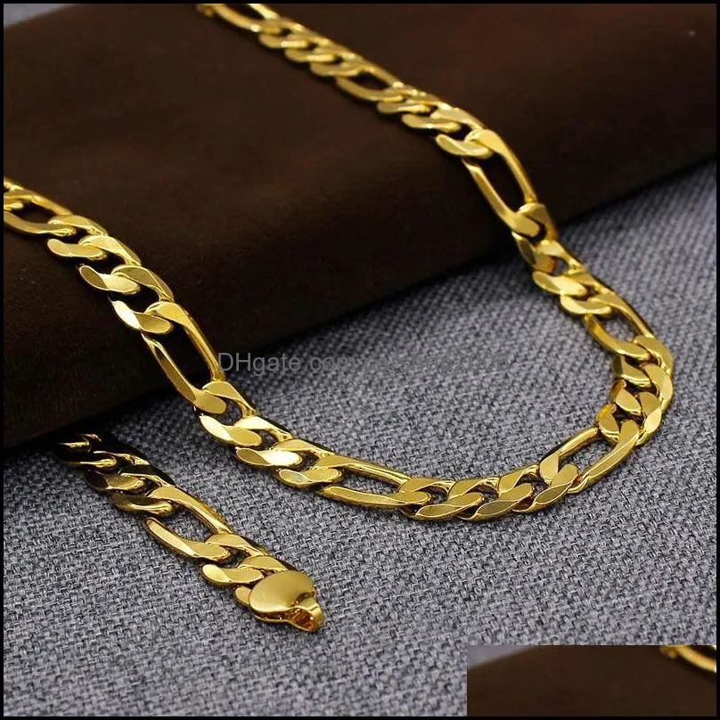 Chains 2021 FS Design 7 Size Long Chunky Cadena Figaro Trendy Fashionable Necklace Banquet Jewelry