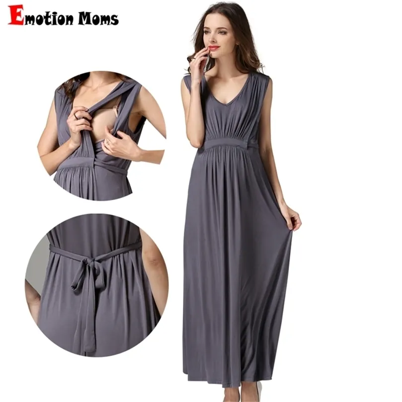 Emotion Moms Kvinnors Lång sommarparty Evening Dresses Maternity Amning Graviditet för gravida kvinnor 210922