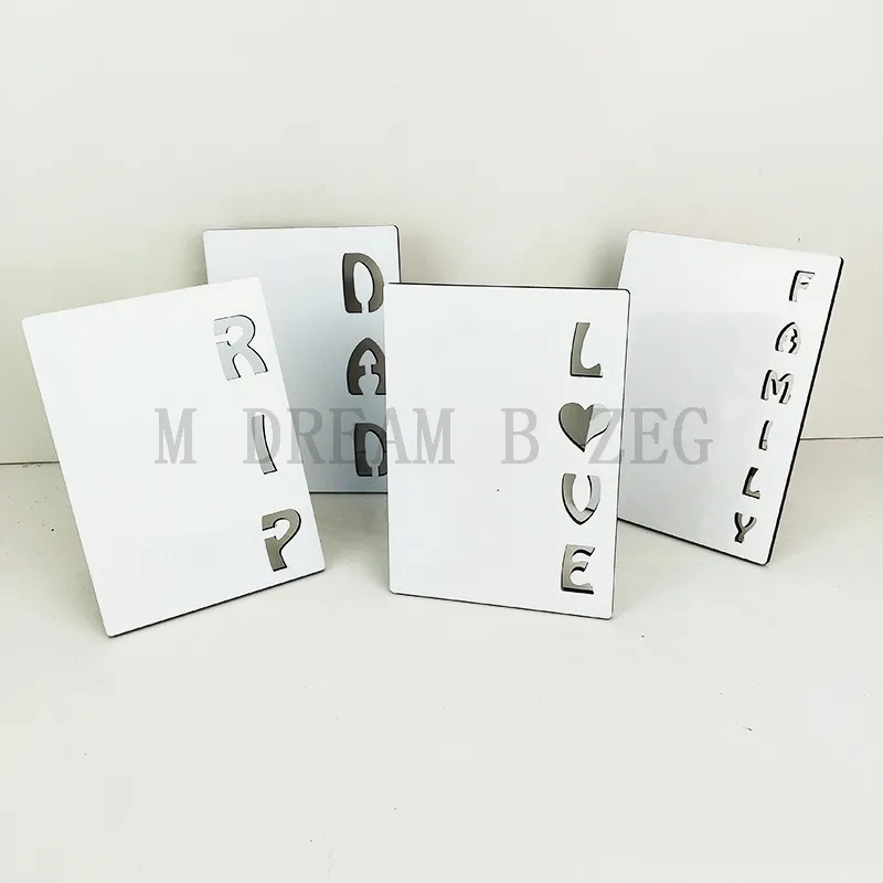 Сублимационные фотографии Рамка RIP Love Family Dad Diy Blanks Кадры MDF Rectangle Photo Frames Главная Спальня Орнаменты