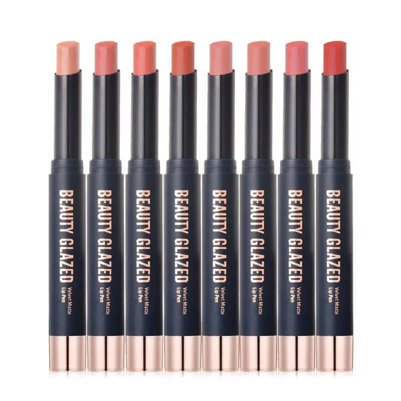 Wunderschöner glasierter 8-Farben-Lippenstift Kelly Lipgloss klebt nicht an der Tasse