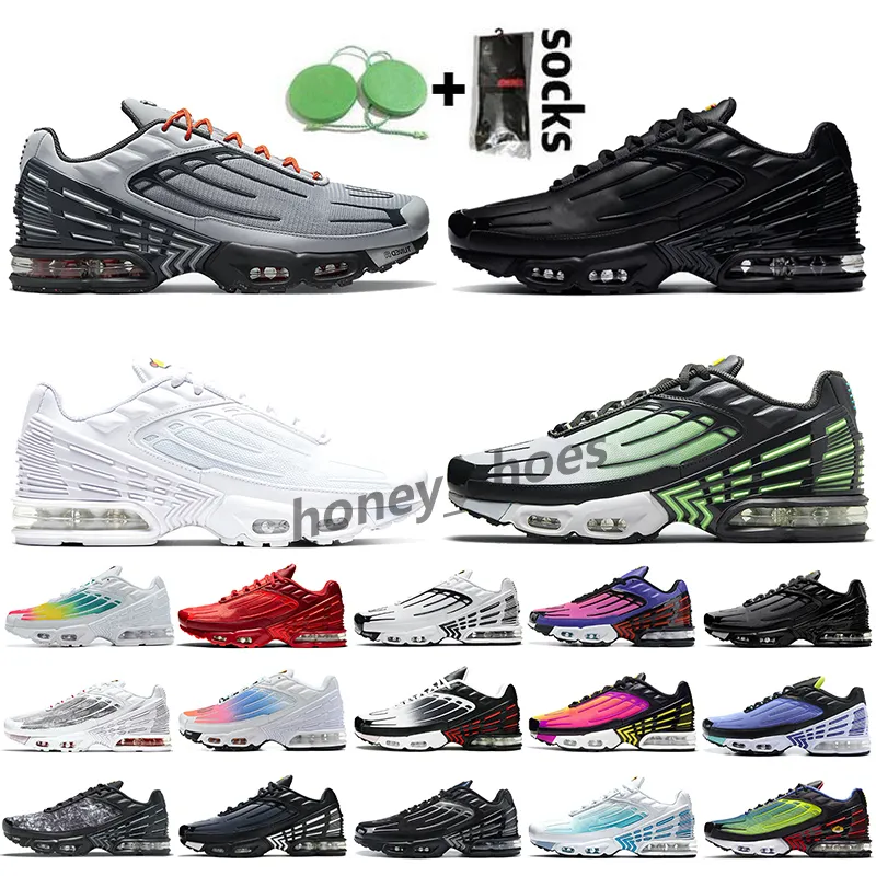 남성 Tn 3 Plus Tuned III 러닝화 TN3 Vast Parachute Crater Deep Royal Trainers Noir Triple Black Wolf 그레이 화이트 아쿠아마린 블루 네뷸라 하이퍼 바이올렛 스니커즈