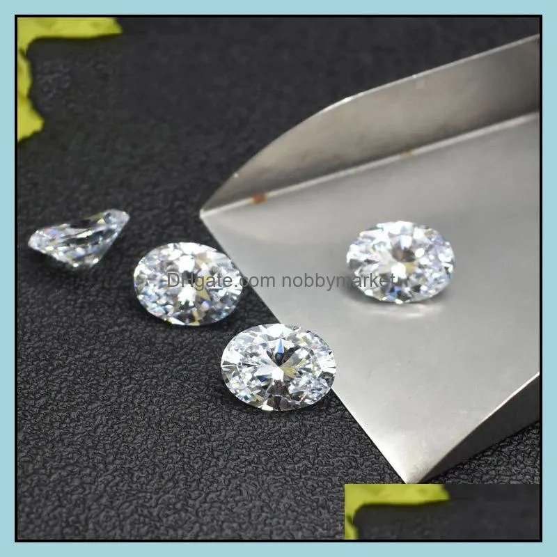 Oval Shape Clear Cubic Zirconia Stone Factory Direct Top Quality Brilliant Machine Cut Synthetic Loose Stone For Jewelry CZ Setting