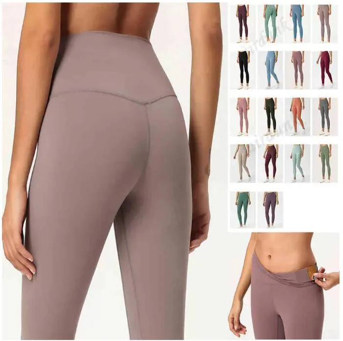 Lu-32 vfu mulheres fitness atlético maciço ioga roupa terno calça alta cintura esportes criando quadris ginásio desgaste leggings treino elástico cores sólidas