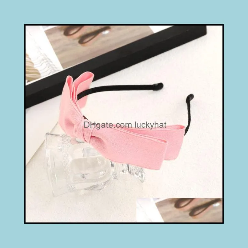 Cute Bow Female Knot Headbands For Girls Candy Color Hairbands Hair Hoop Women Adult Simple Solid Hair Accessories