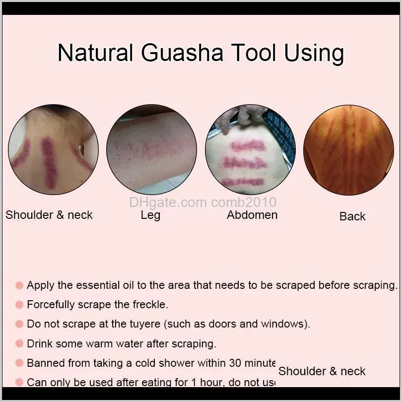 rose quartz jade guasha board pink natural stone scraper chinese gua sha tools for face neck back body acupuncture pressure therapy