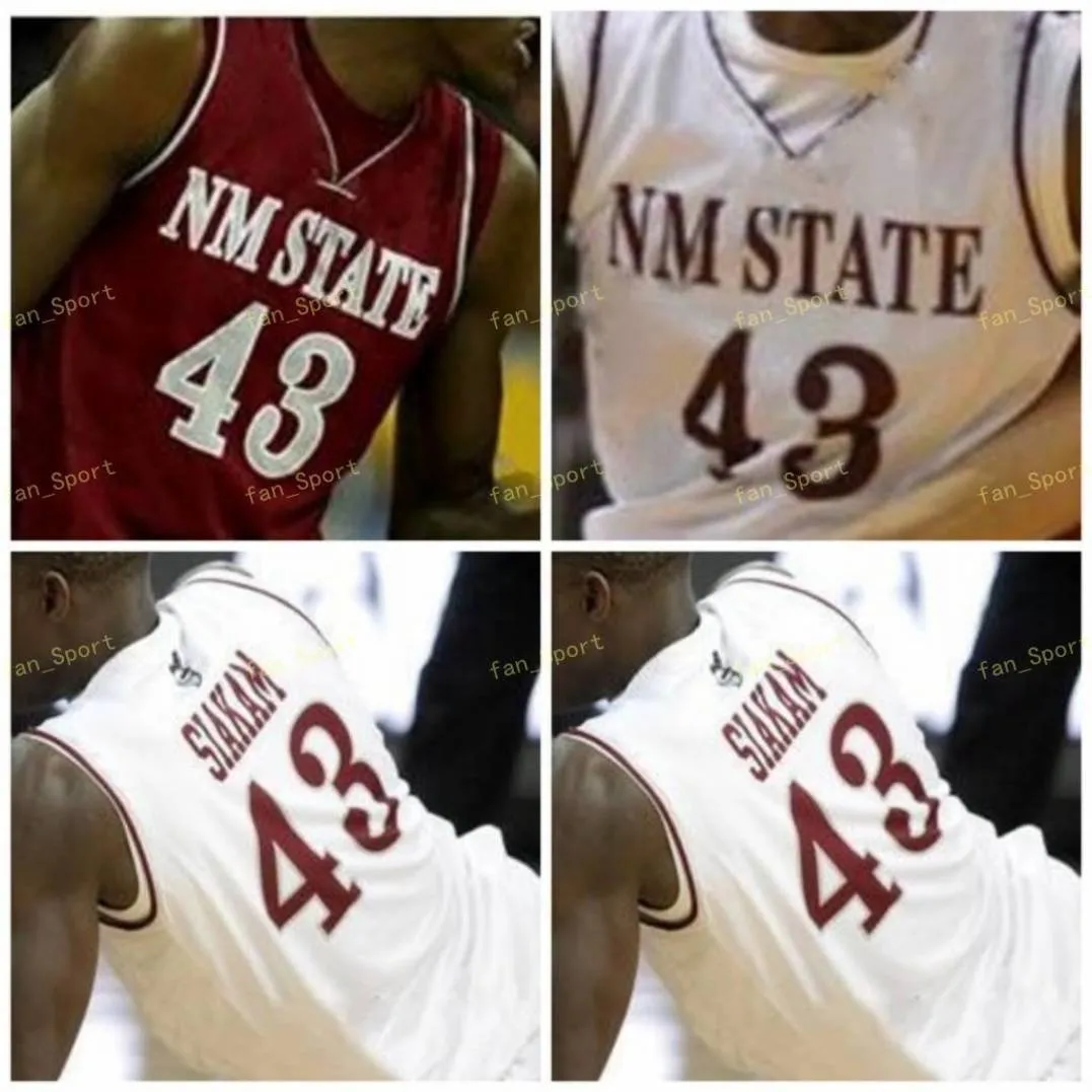 Camisa de basquete NCAA College Mexico State Aggies 20 Trevelin Queen 22 Eli Chuha 43 Pascal Siakam Custom Stitched