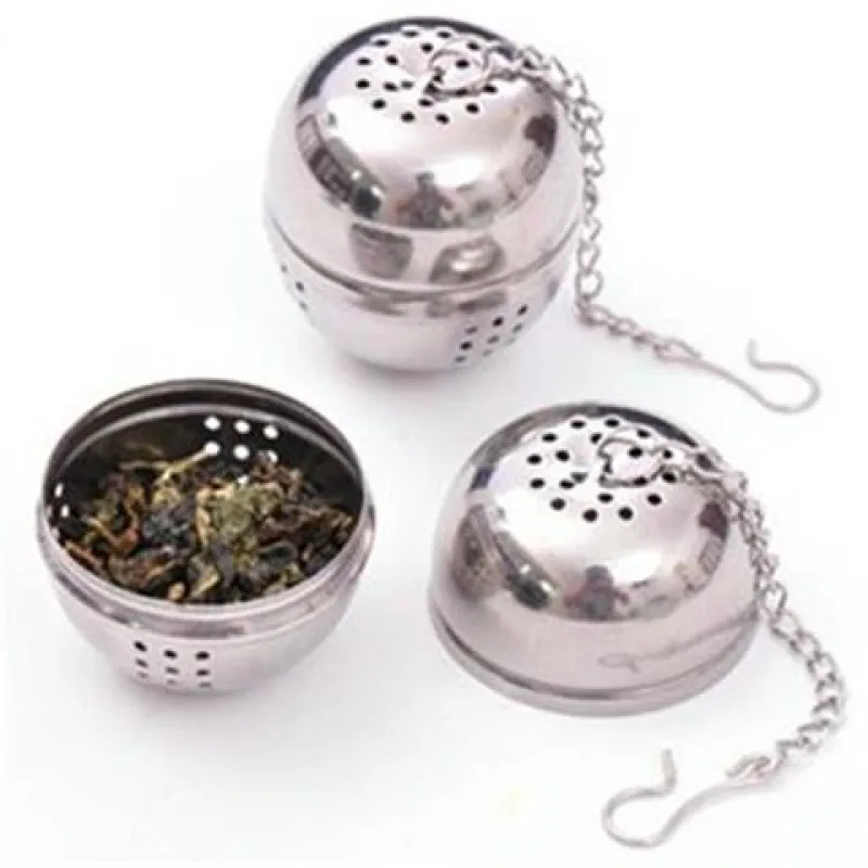 Stainless Steel Egg Shaped Egg-shaped Tea Balls Teakettles Infuser Strainer Locking Spice Ball 4cm DH2889