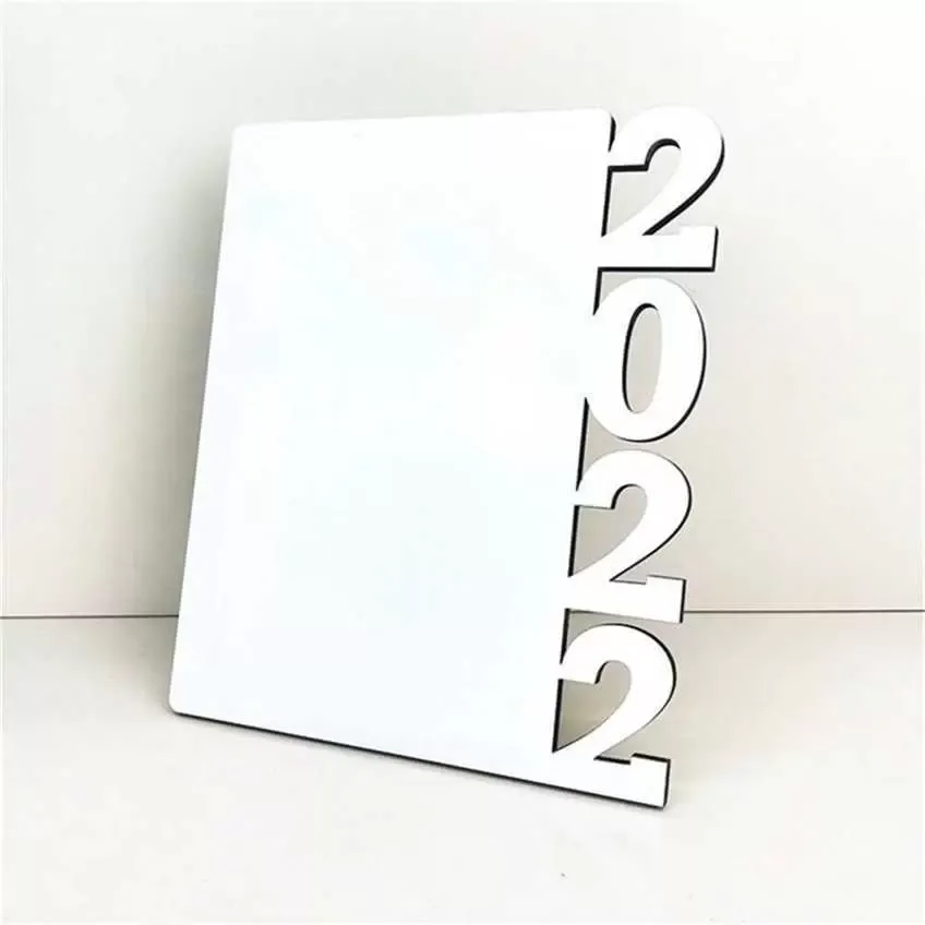 Horizontal Vertical Version Sublimation Transfer Blank Photo Frame Heat Press Print Picture Frames 2022 DIY White Desk Table Stand Board Calendar Holder CG001