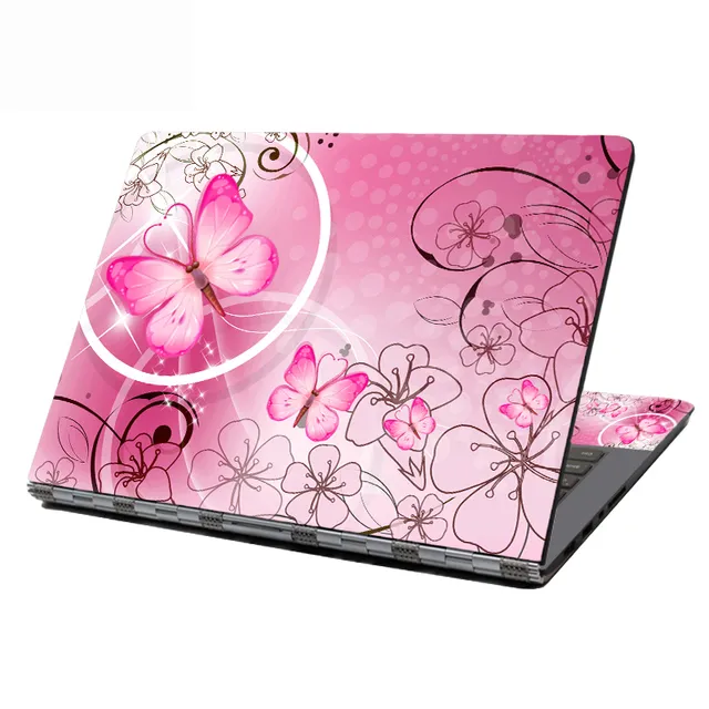 Borboleta caderno adesivo pele protetores de pele adesivos capa para hp dell lenovo asus acer laptop computador decalque 15 polegadas decorar decalques