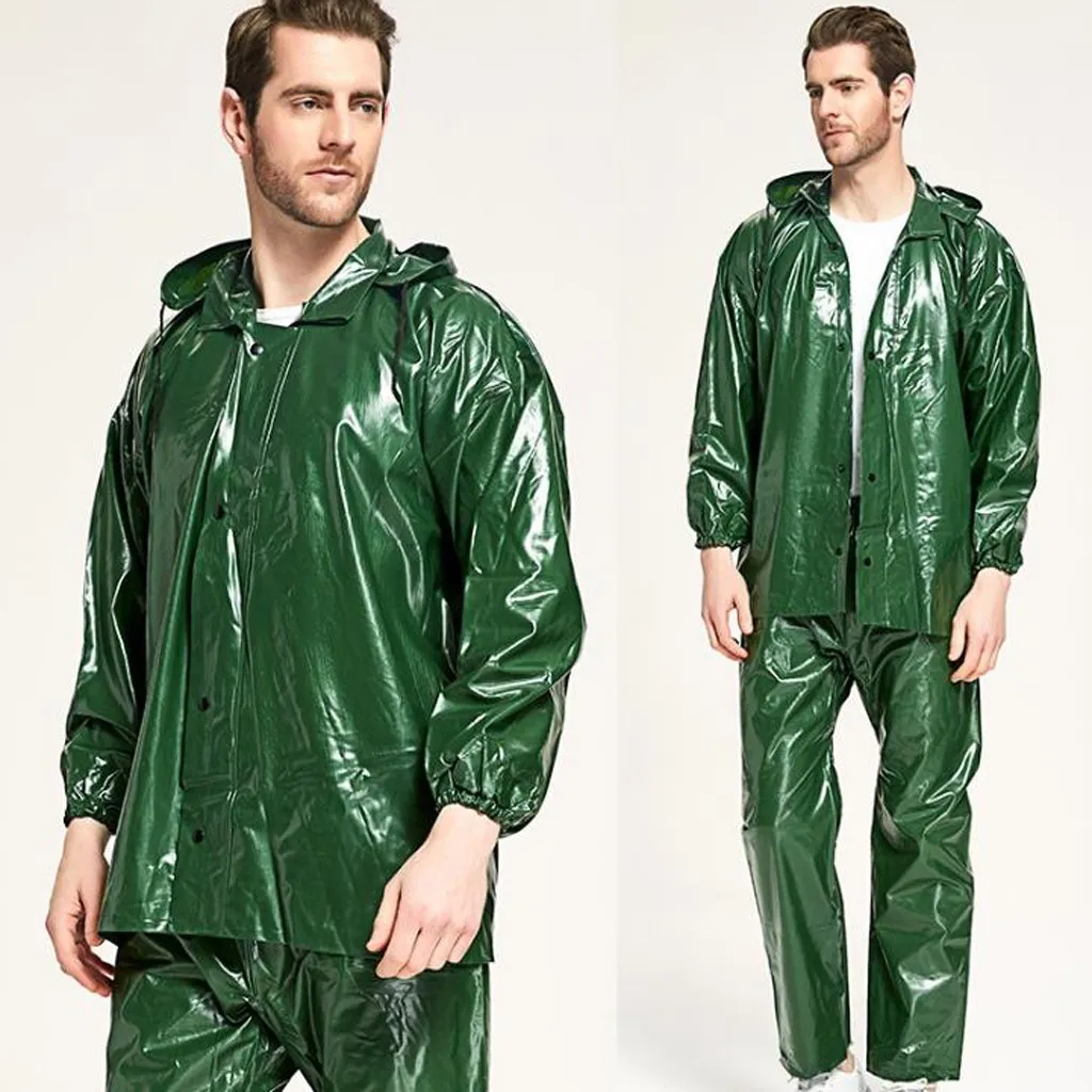 Waterproof Nylon Raincoat Set Mens Bicycle Rain From Kong09