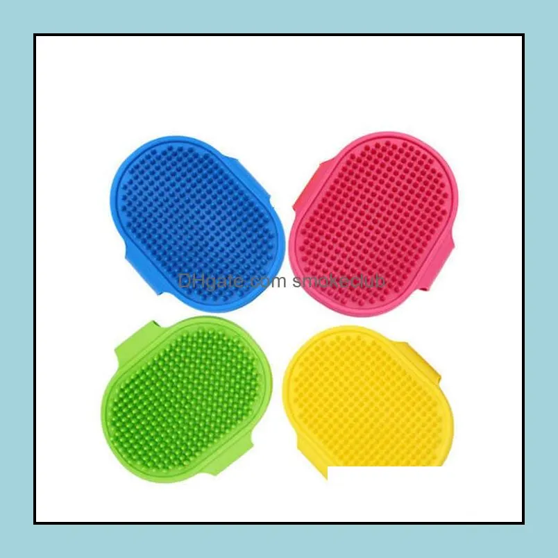 Dog Bath Brush Comb Silicone Pet SPA Shampoo Massage Brush Shower Hair Removal Comb For Pet Cleaning Grooming Tool LLE10363