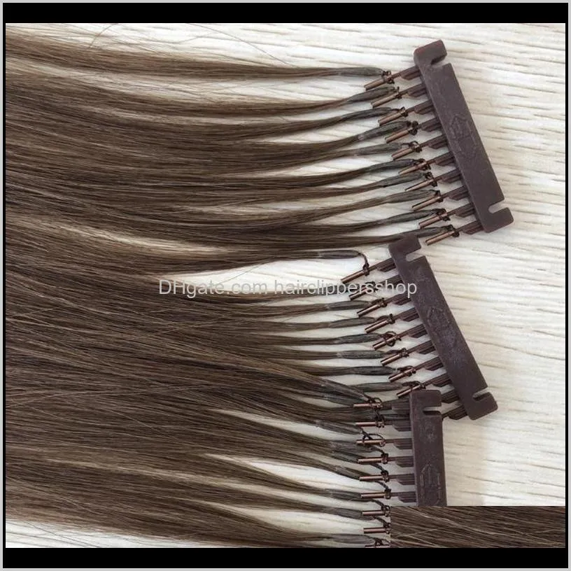 2020 best selling virgin remy natural black brown blonde 0.5g/strand 300s/lot 100% european human hair 6d human hair extensions