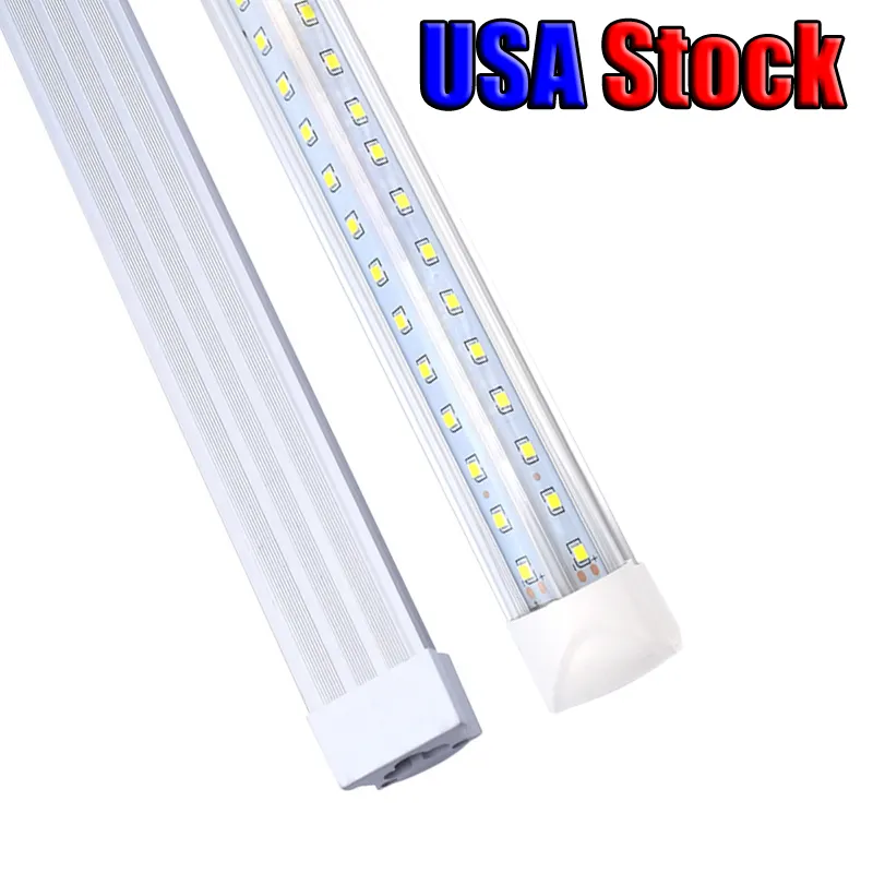 4FT 5FT 6FT 8FT LED T8 rör Ljus V-formad för kyldörrbelysning Integrerad fluorescerande ljus AC 85-265V