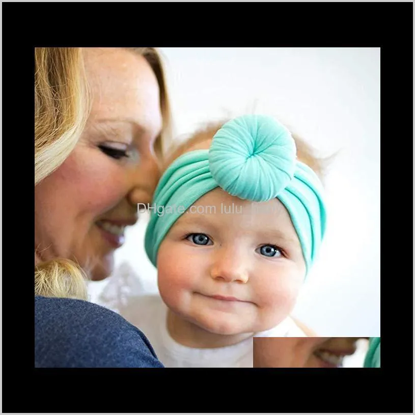 Boutique Baby Headbands Knot Ball Hairband Circle Wiązany Soft Nylon Head Okładki na urodzone małe maluchy dziewczyny dziecięce akcesoria do włosów tj. Sd5gz