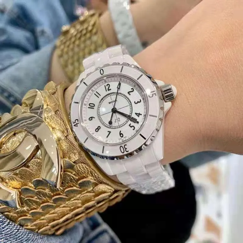 Armbandsur Damklocka För män Mode Keramik Automatisk Quartz Lyx Relojes Para Hombre Par Present Mujer