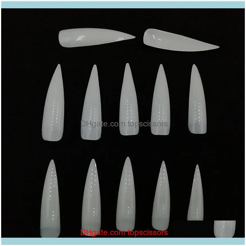 500pcs Set False Nail Tips Detachable Full Cover Quick Extension Mold Tips White Transparent Nail Tips Practice Display for DIY