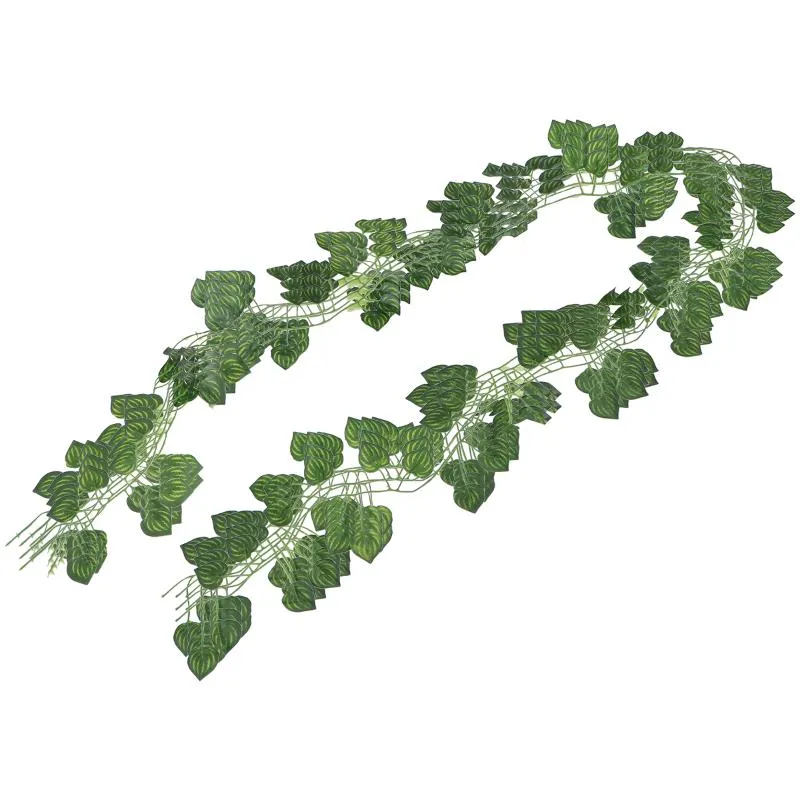 Декоративные цветы венки 12шт моделирования листьев ротанга фальшивый орнамент висит винограда