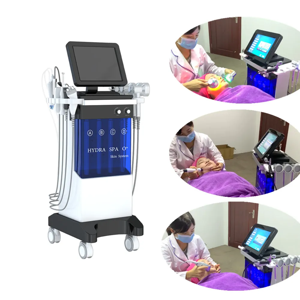 8 in 1 Hydro Dermabrasion酸素噴霧器ジェット真空RF Bio-Photon Skin Care Microdermabrasion Machine Deach Cleaning haniafacial水剥離装置