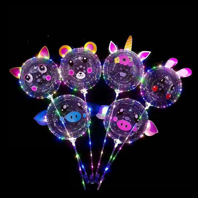 Led Light Balloons Stand With Rose Birthday Novelty Lighting Party